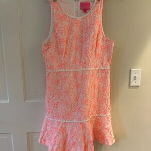 Lilly Pulitzer Coral and White Casual Dress
